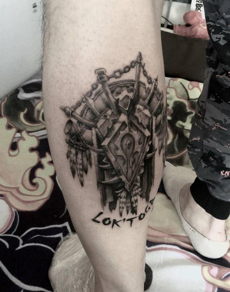 今日小宁工作完成！纹身图片_成品腿部欧美写实纹身图案