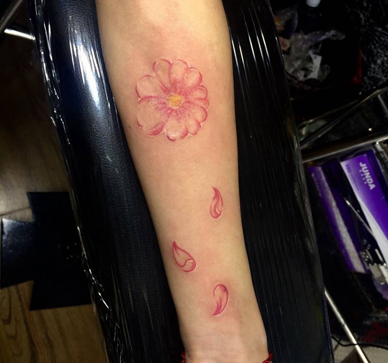 今日工作小清新完成纹身图片_