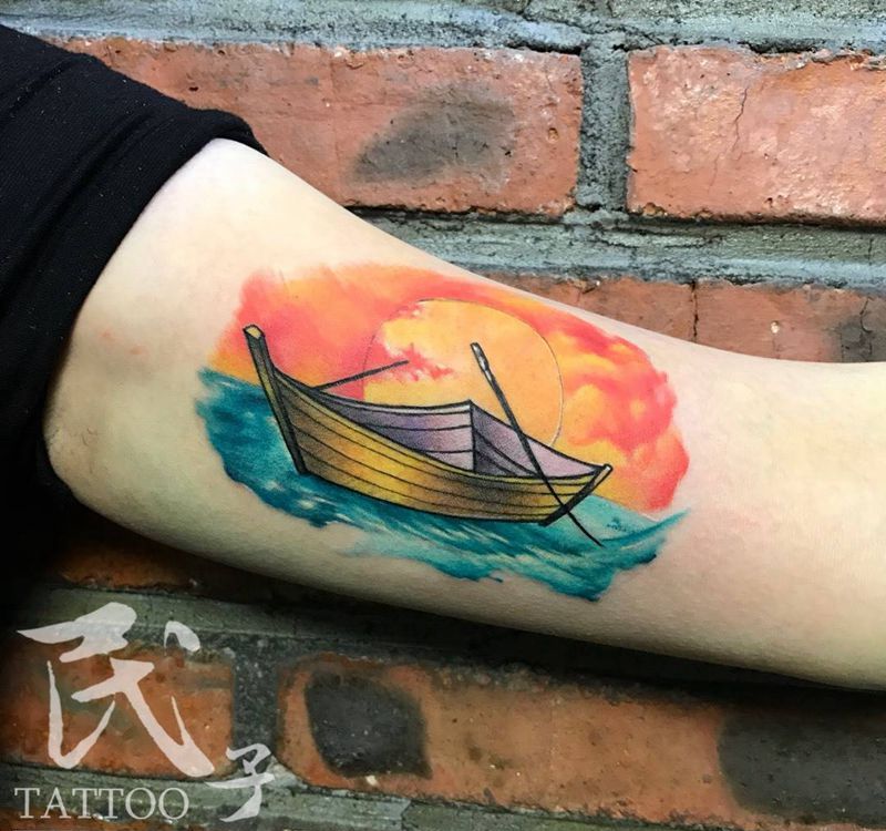 乘风破浪纹身图片_