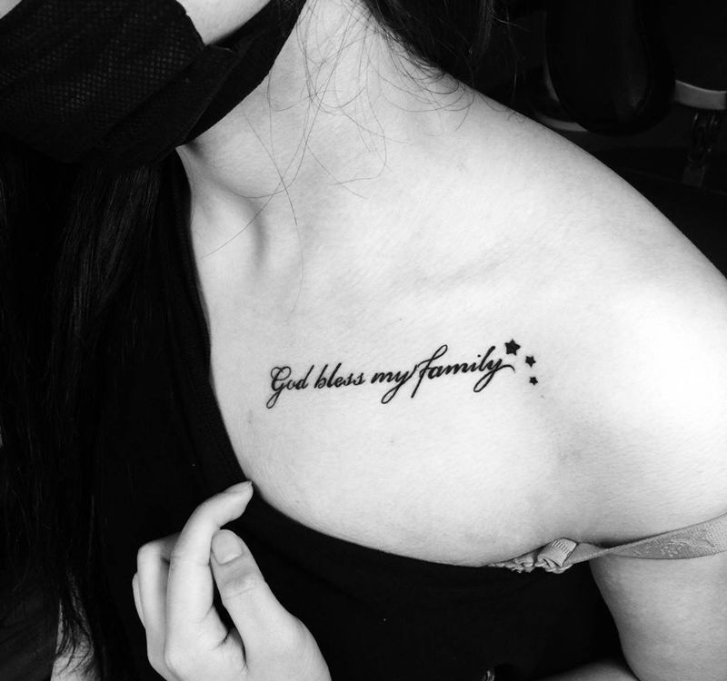 今日小宁工作小清新两枚!纹身图片_胸部手臂清新字符纹身图案