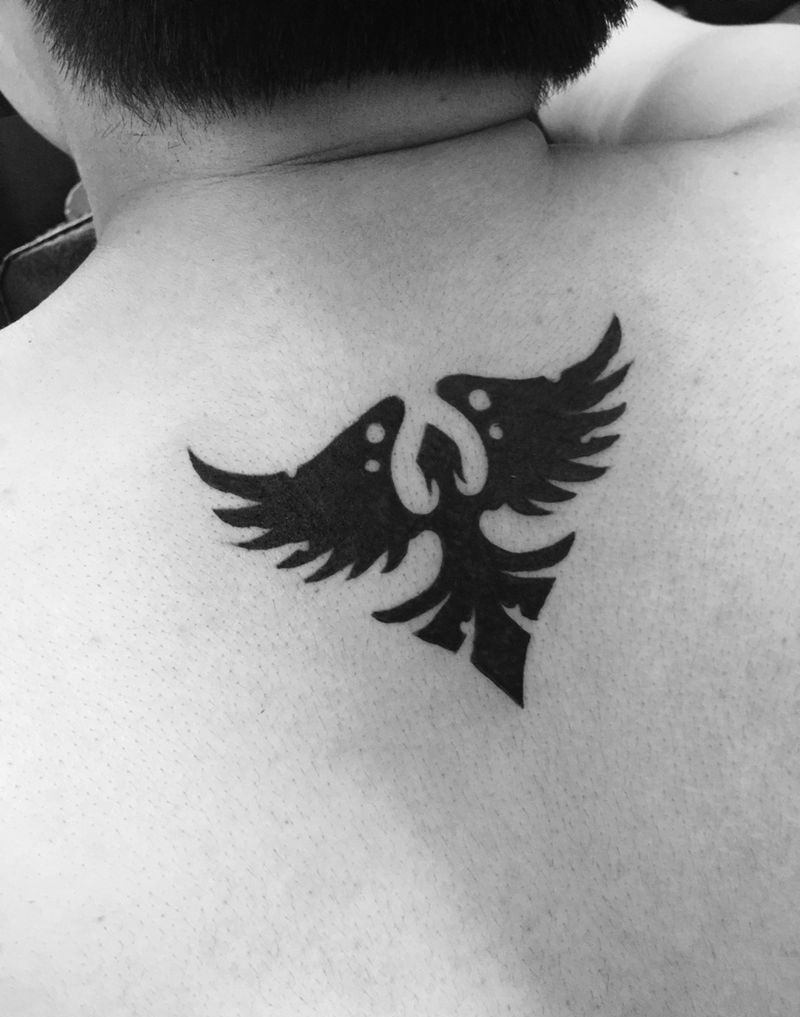 不死鸟纹身图片_