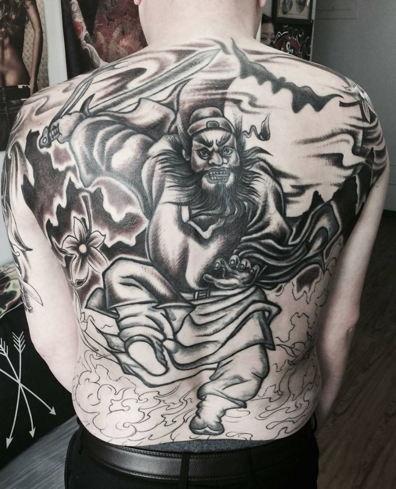 今日工作满背修改未完成！纹身图片_