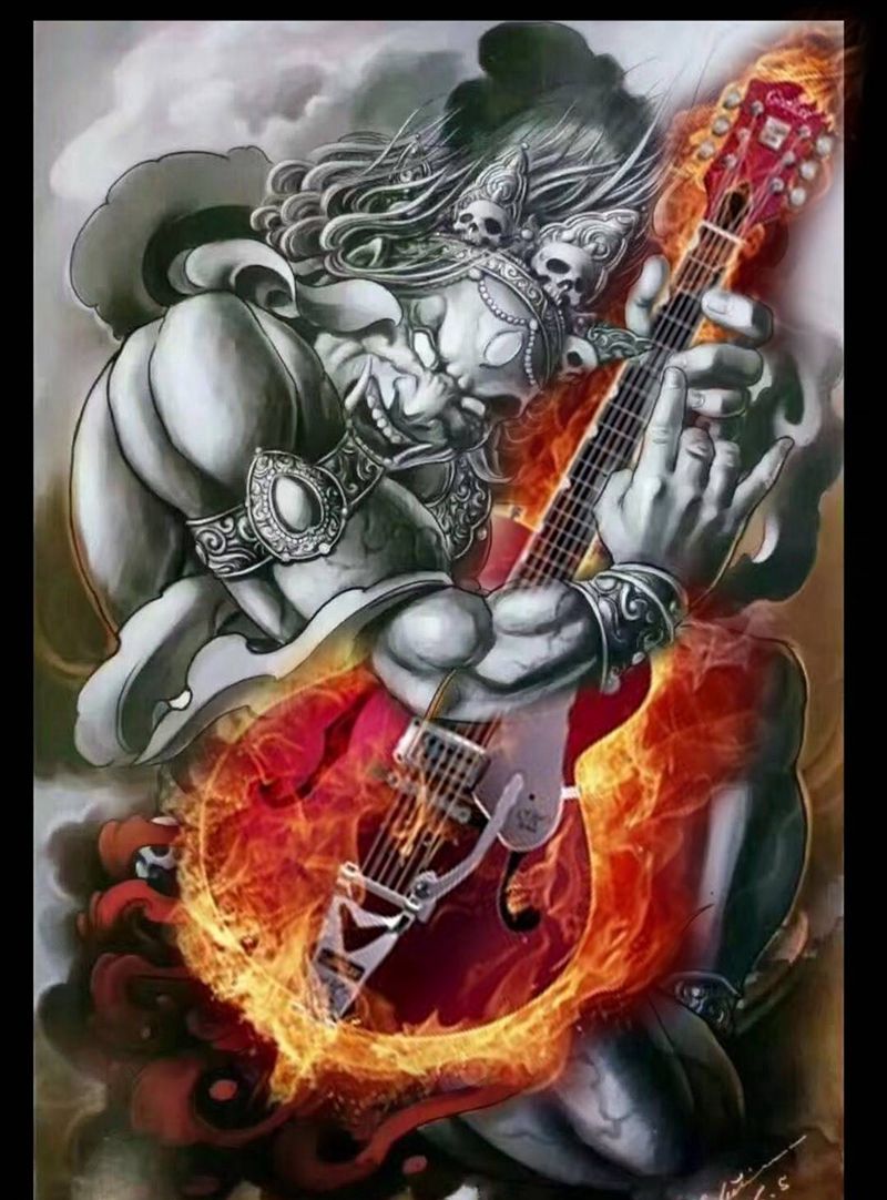 摇滚天王！纹身图片_手稿纹身图案