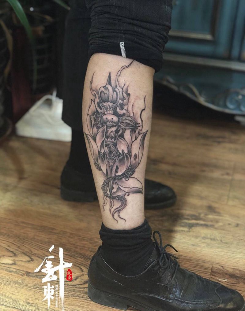 金刚杵纹身图片_