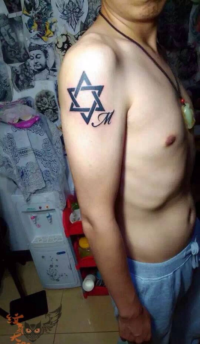 六芒星纹身图片_