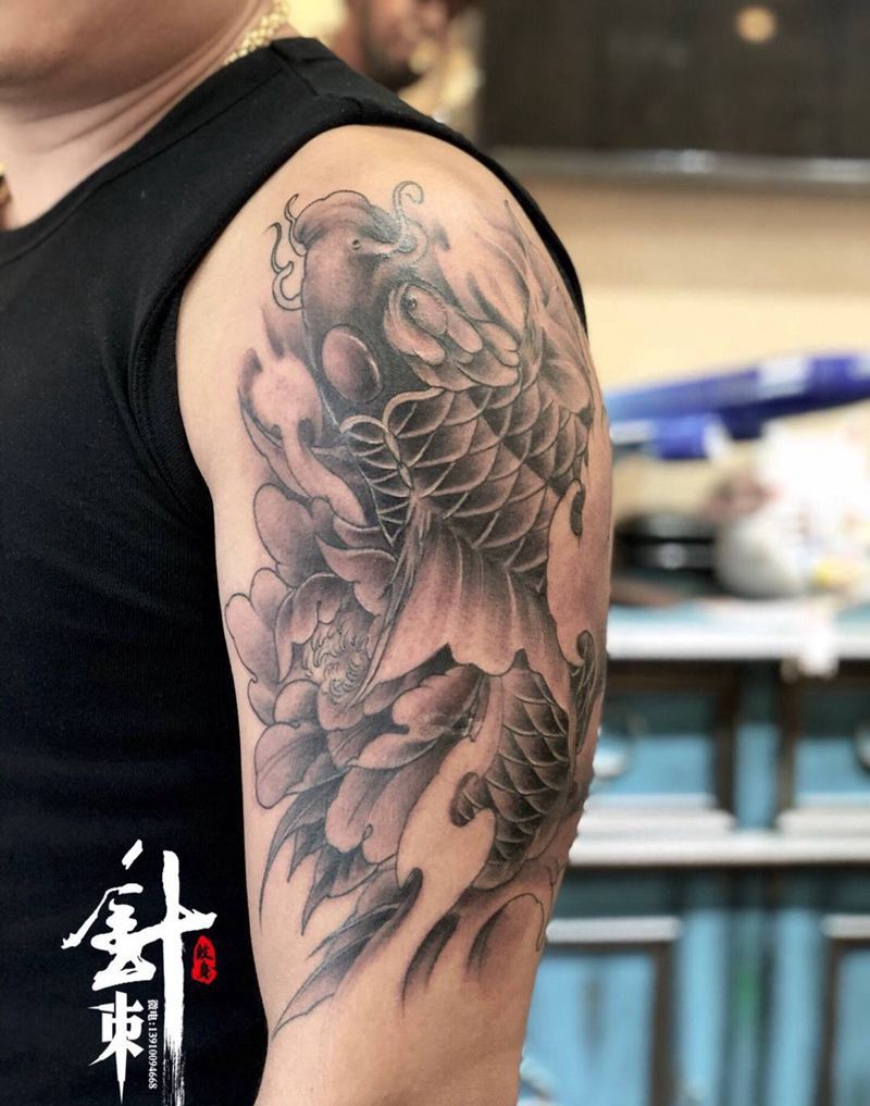 鲤鱼纹身图片_