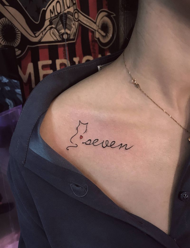 英文纹身纹身图片_胸部纹身图案