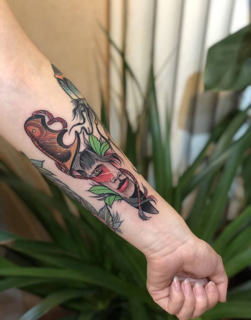 new school纹身图片_手臂New School纹身图案