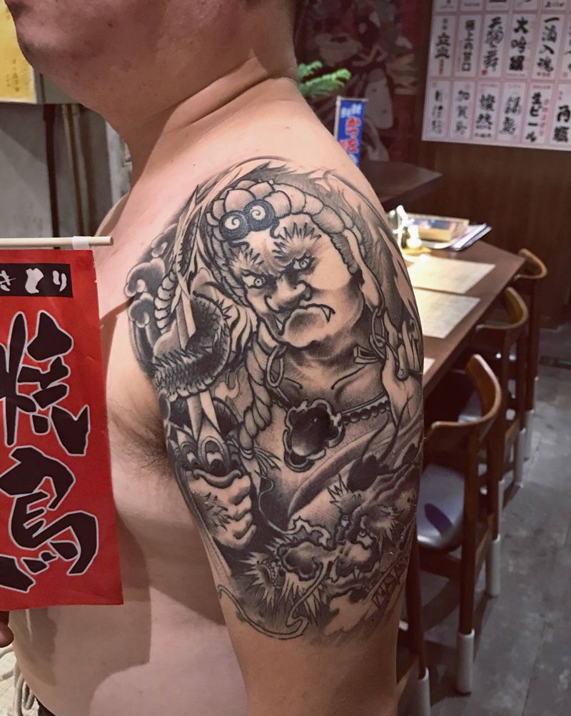 不动明王纹身图片_新传统纹身图案