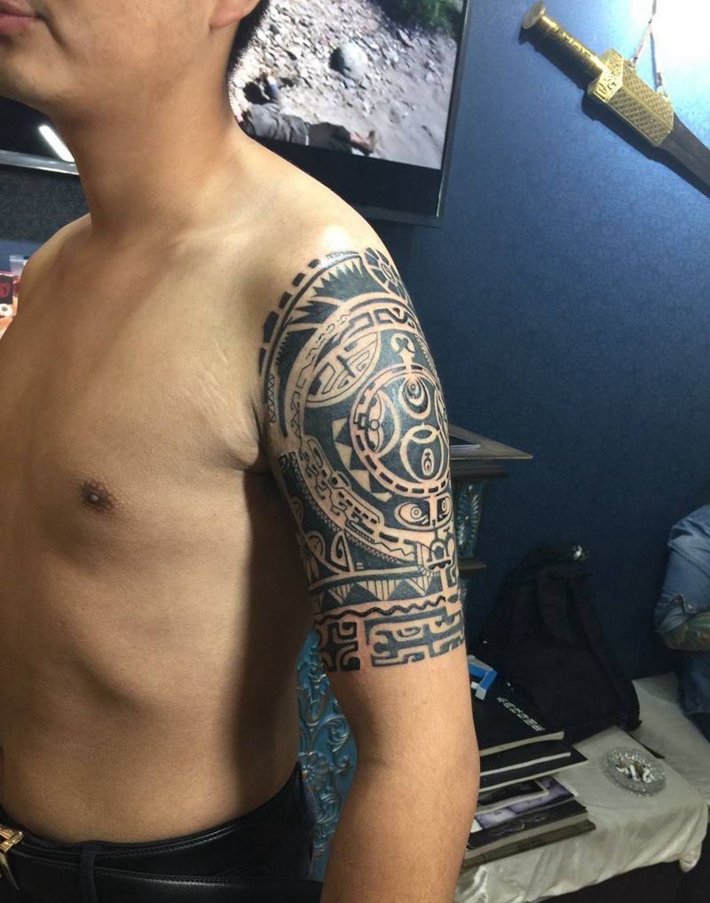 玛雅图腾纹身图片_