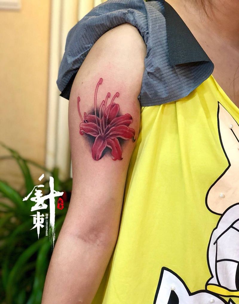 百合纹身图片_