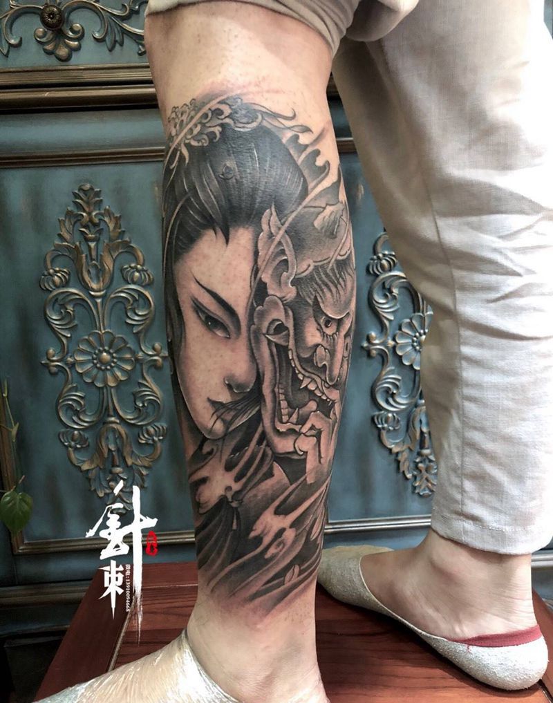 艺妓纹身图片_