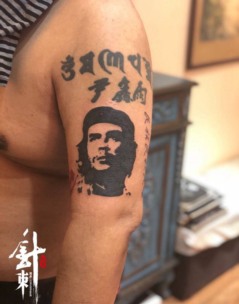 格瓦拉纹身图片_