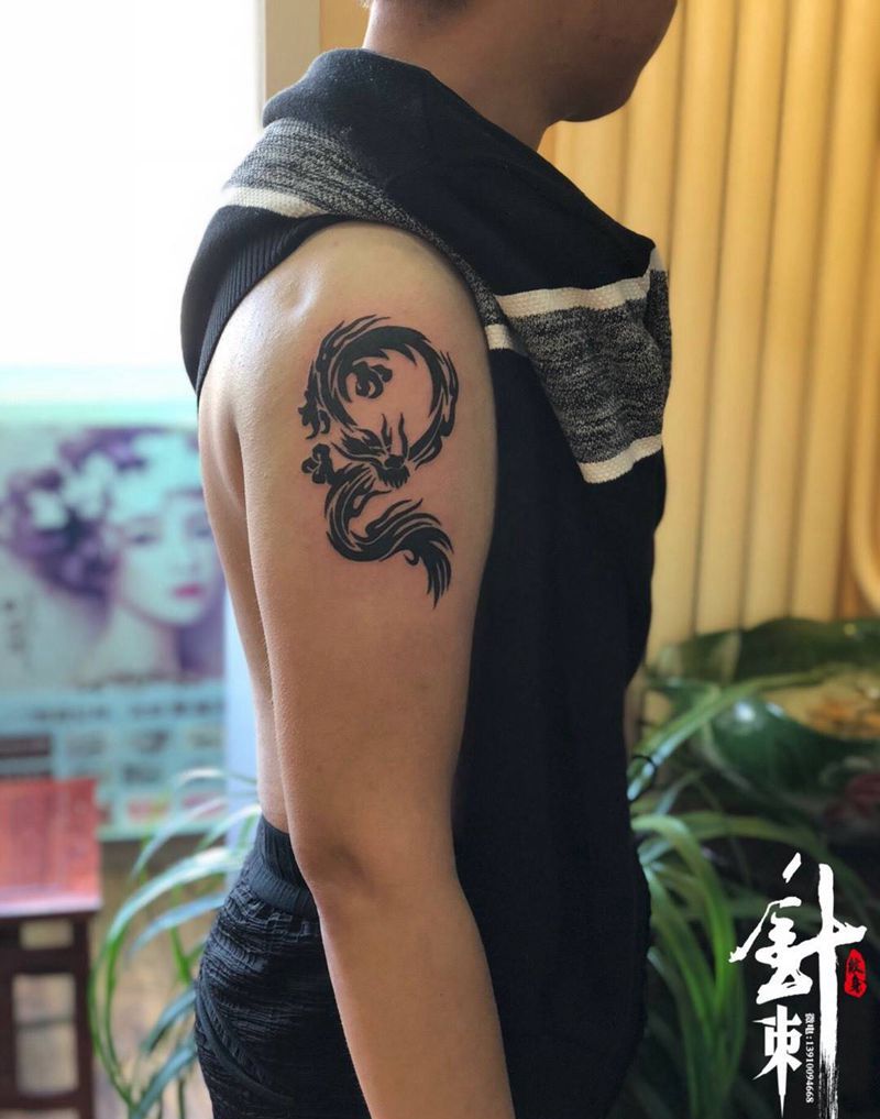 龙图腾纹身图片_