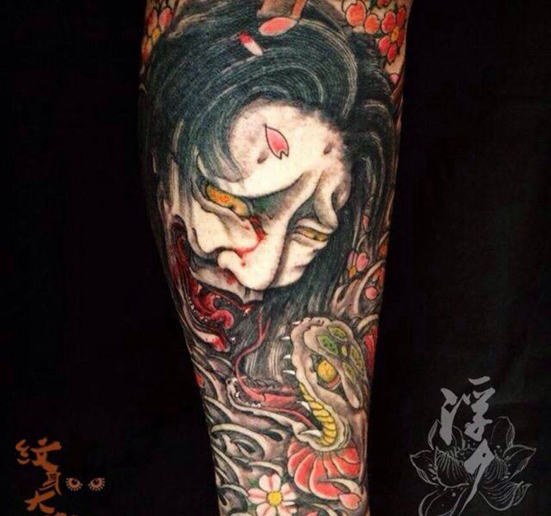 老传统般若纹身图片_