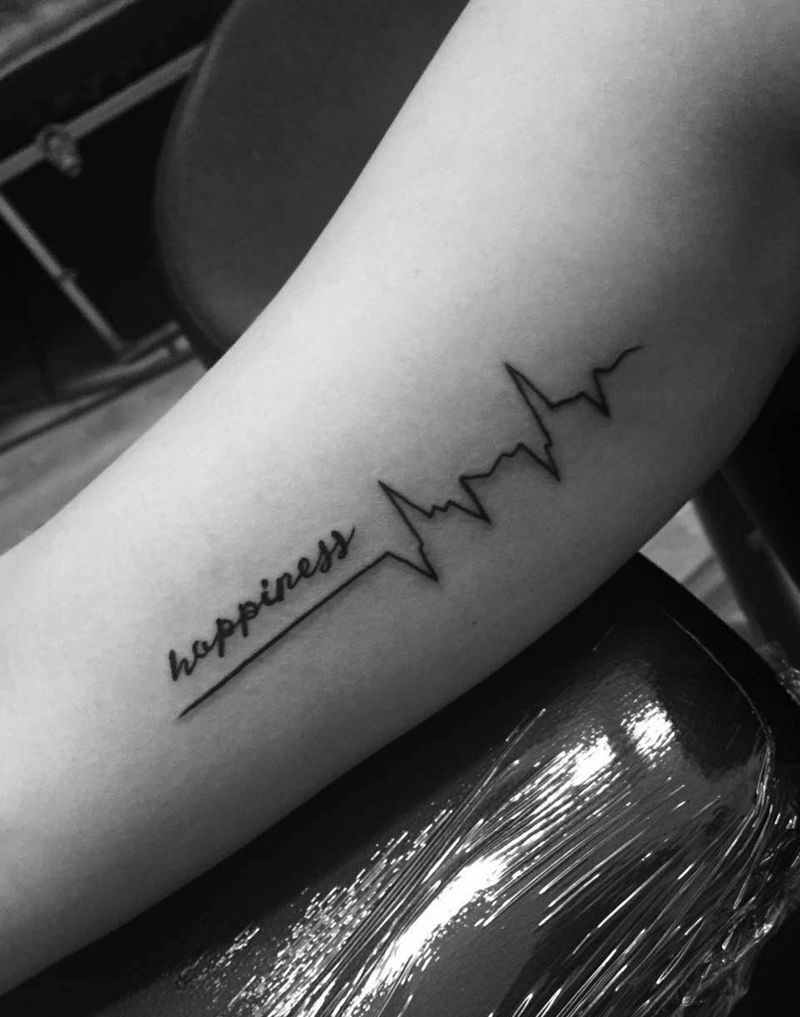 心电图纹身图片_