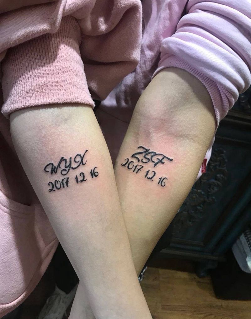 情侣字母纹身图片_