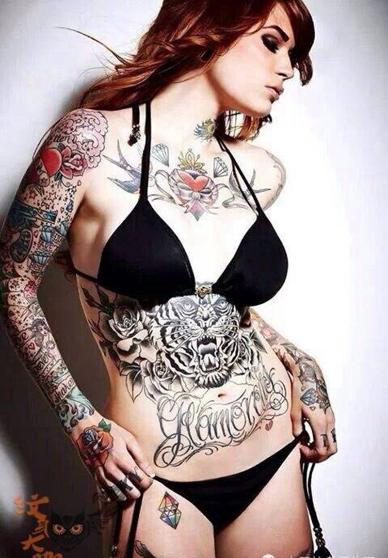 大妞纹身图片_