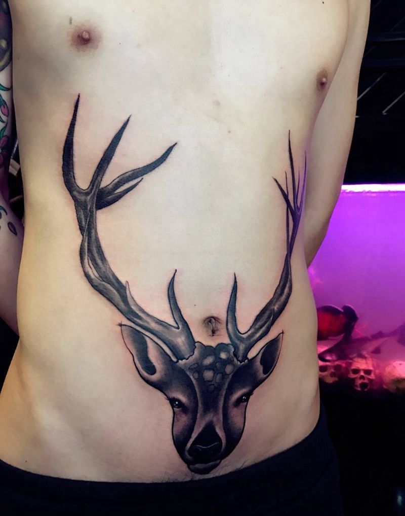 鹿头纹身纹身图片_