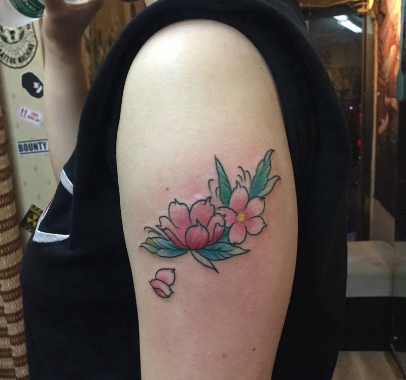 樱花纹身图片_