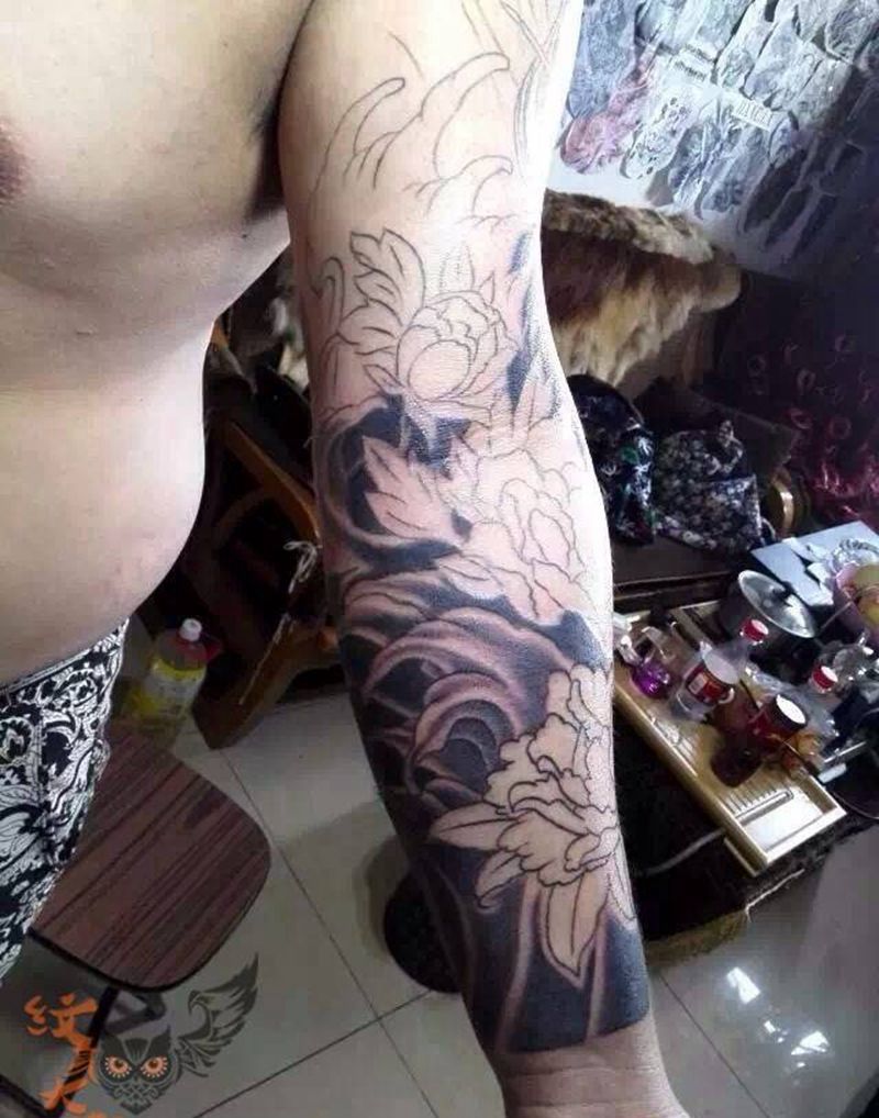 花臂纹身图片_