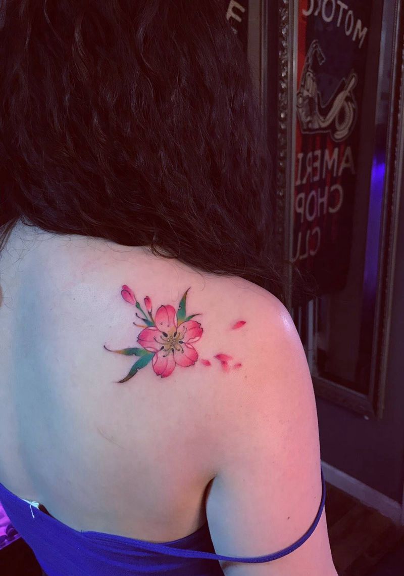 樱花.小清新纹身图片_