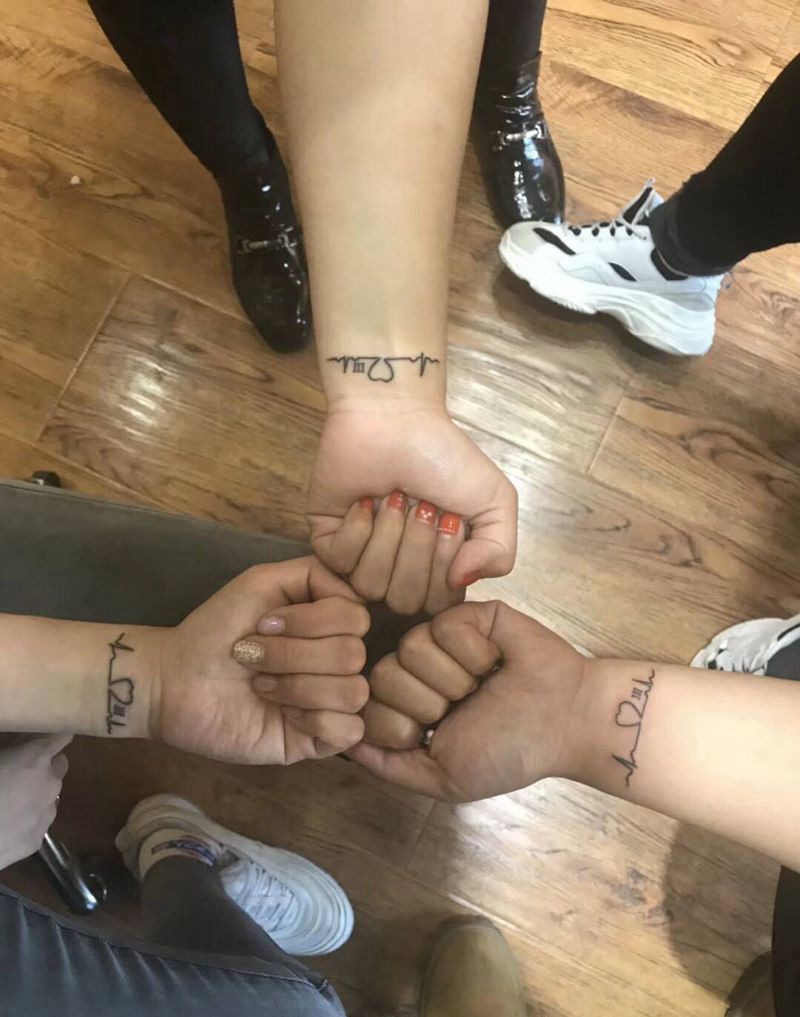 心电图纹身图片_