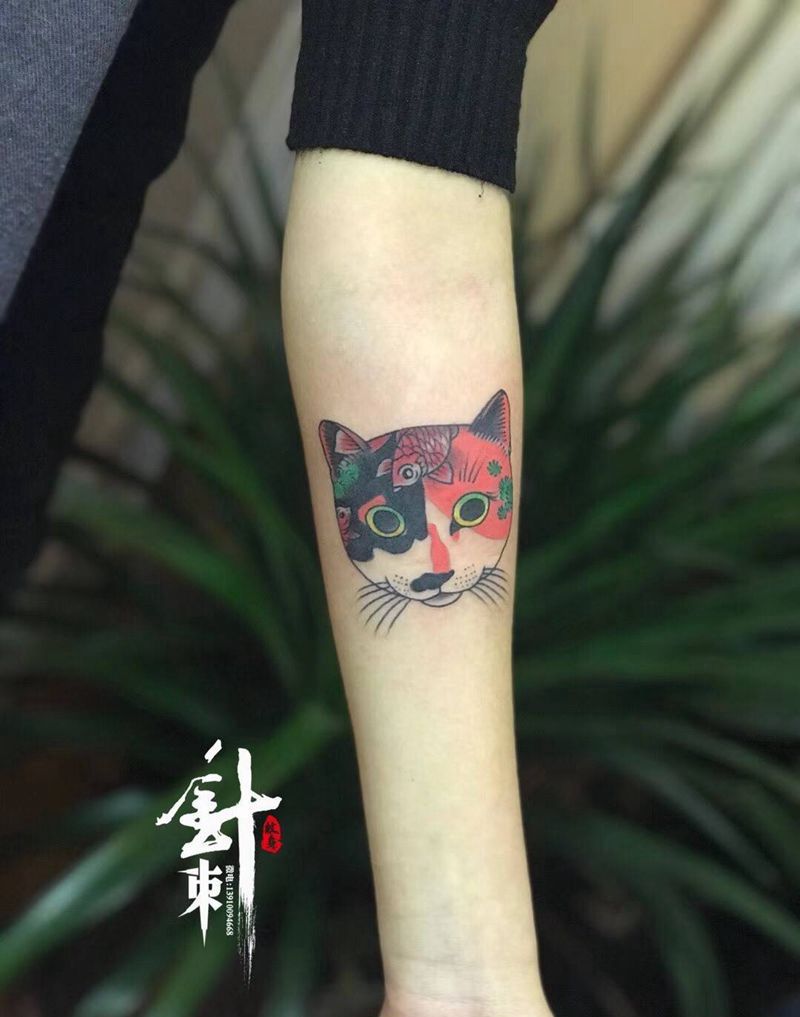 猫纹身图片_