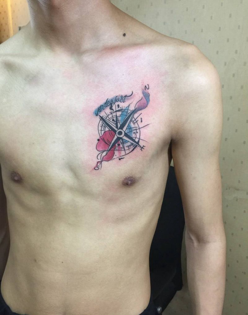 指南针纹身图片_