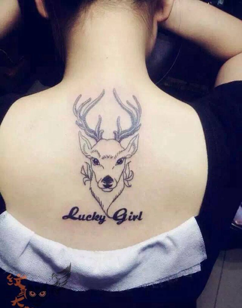 麋鹿纹身图片_