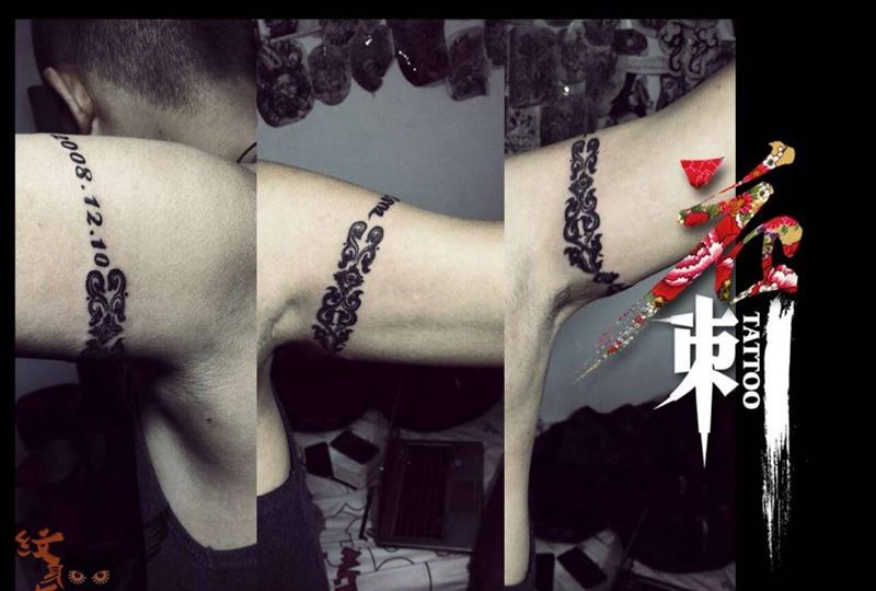 臂环纹身图片_