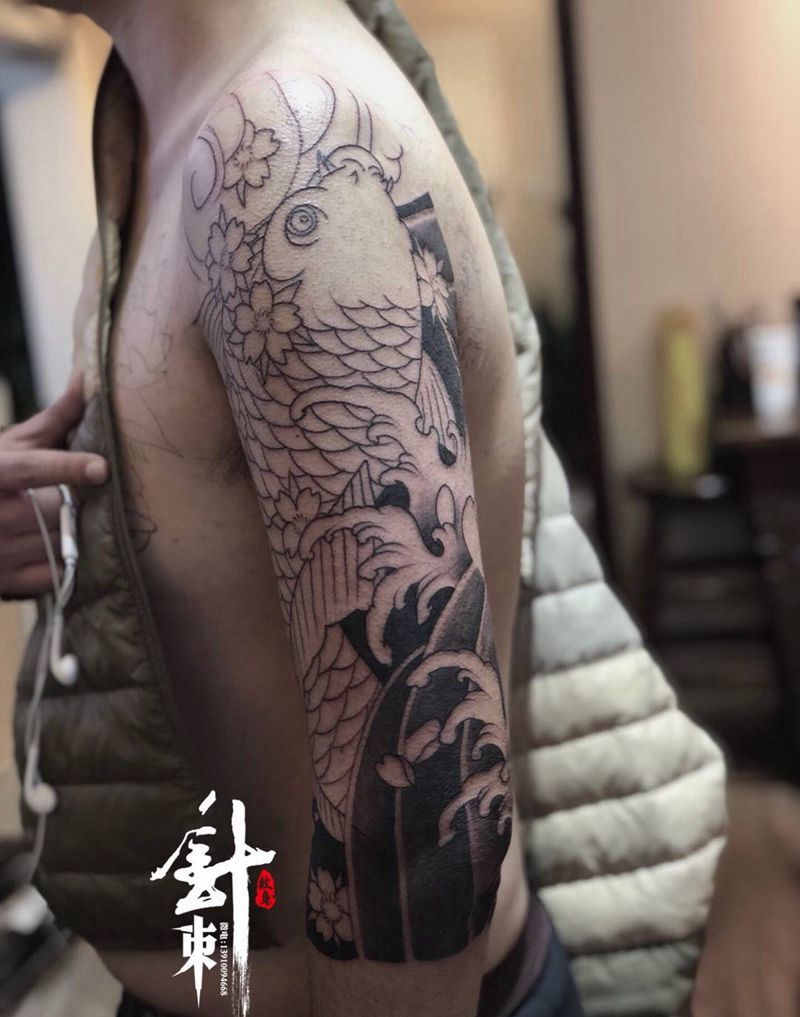 鲤鱼纹身图片_