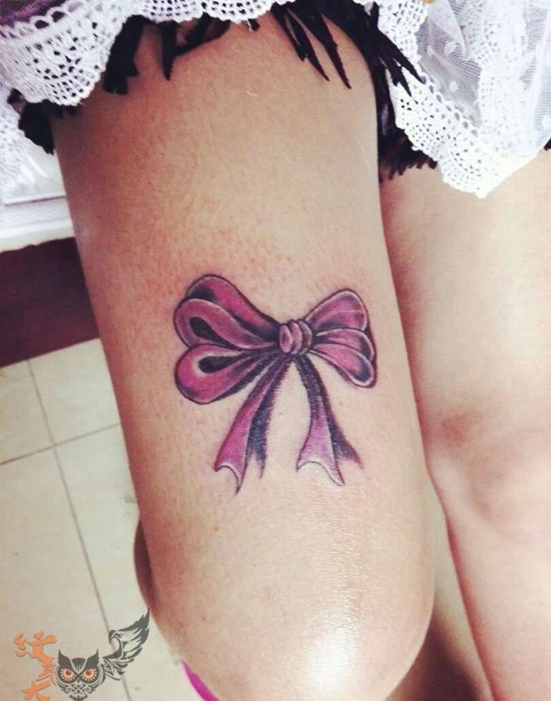 蝴蝶结纹身图片_