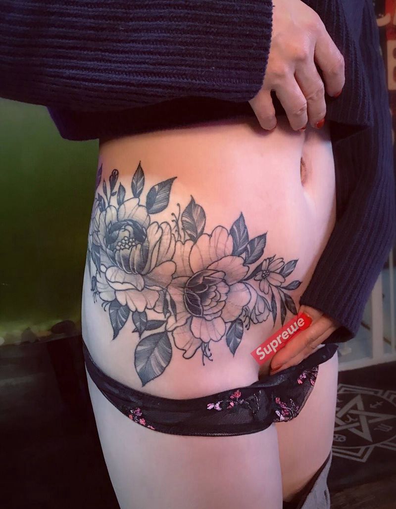 纹身遮盖纹身图片_