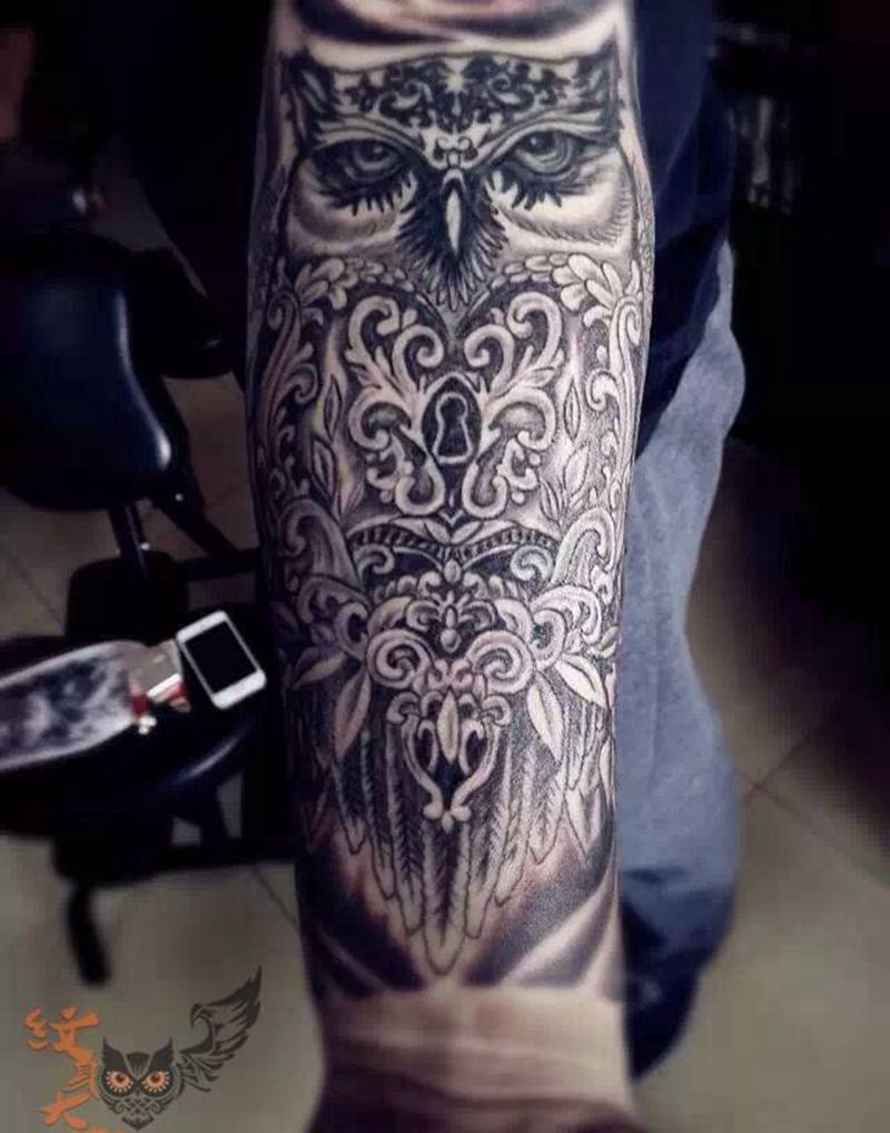 猫头鹰纹身图片_