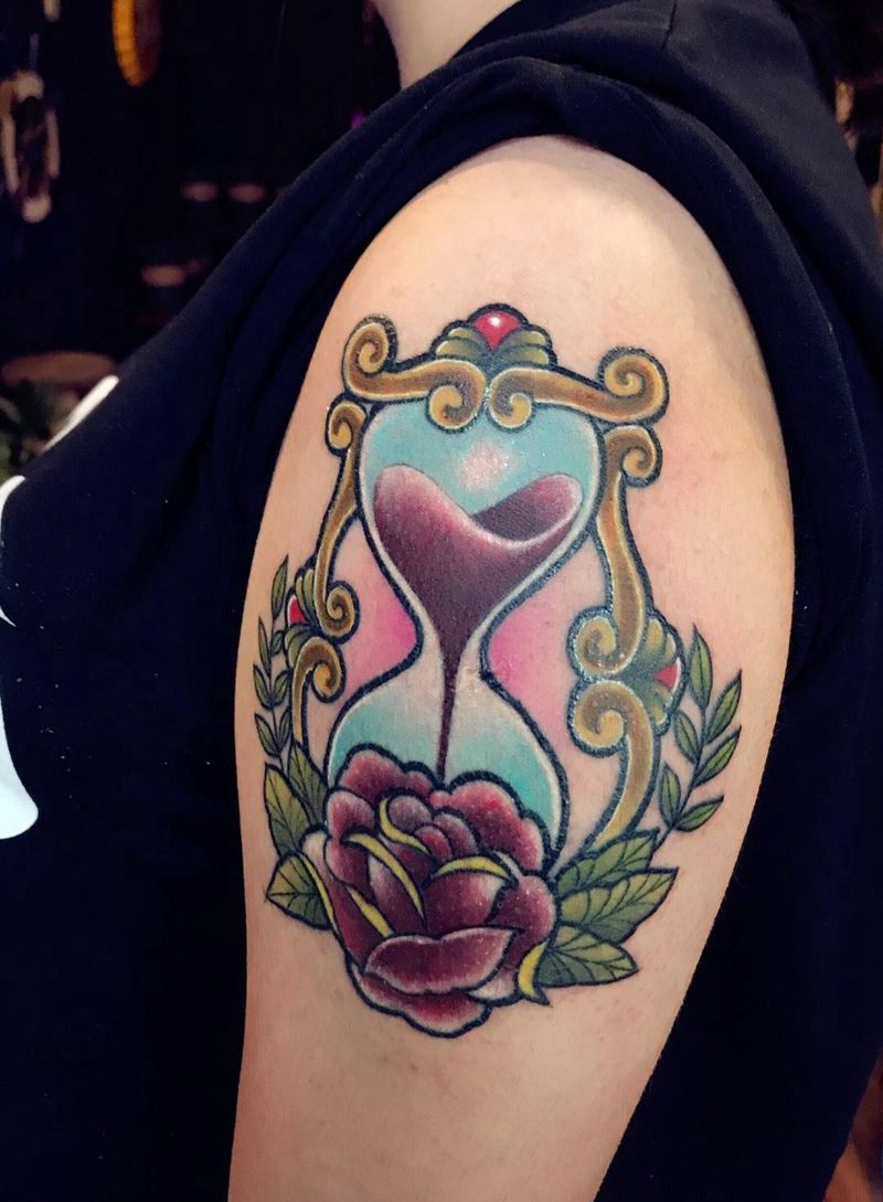 school风沙漏纹身图片_