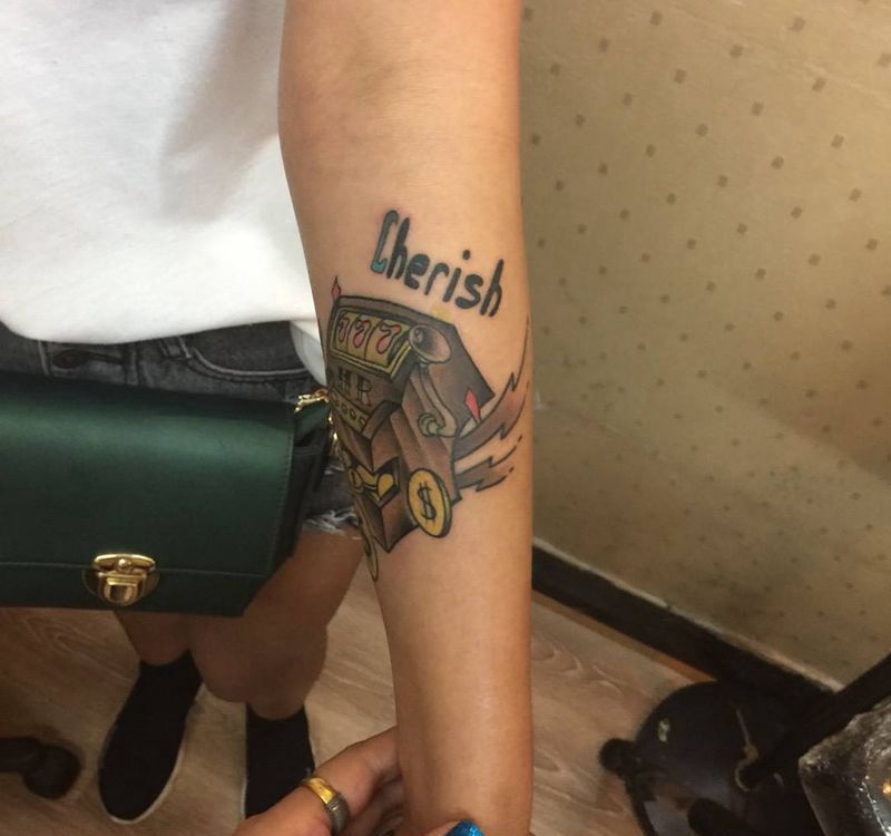 老虎机纹身图片_