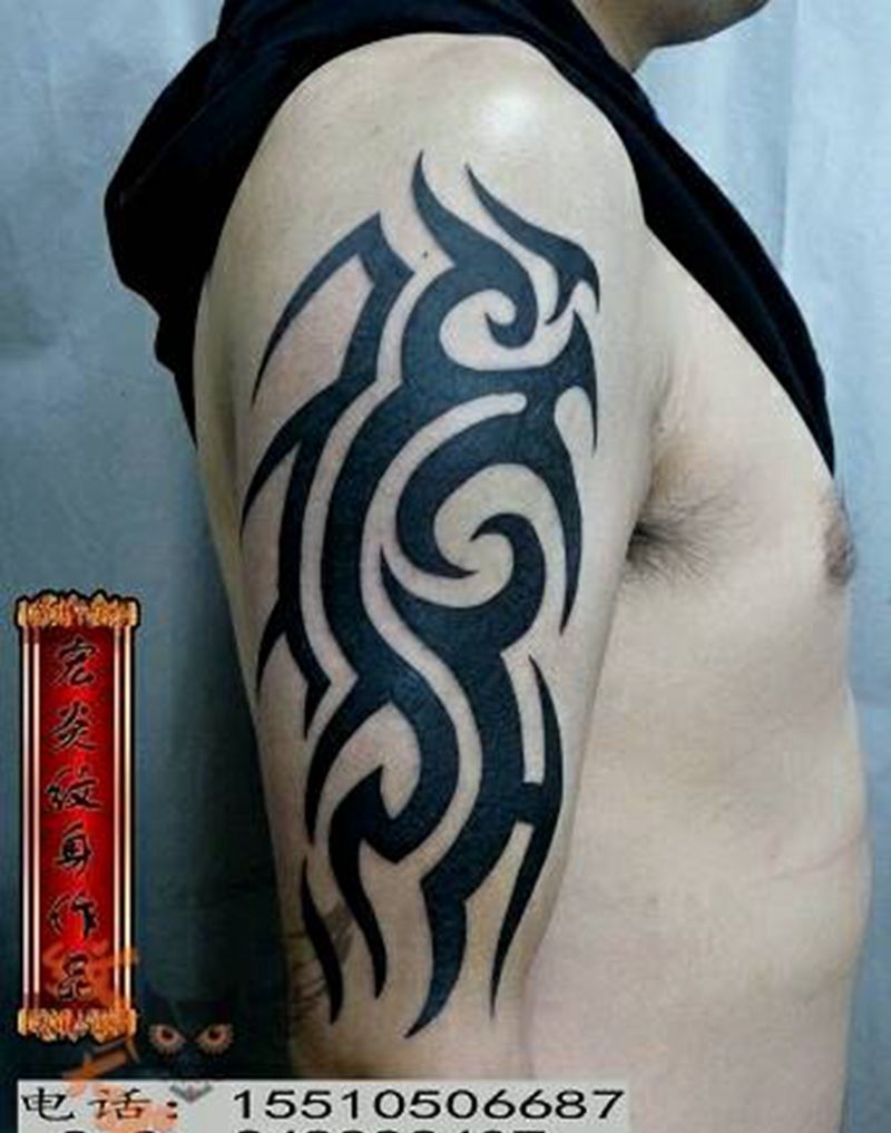 图腾纹身图片_肩部手臂图腾纹身图案