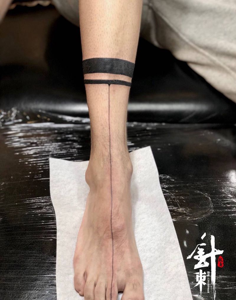 直线纹身图片_