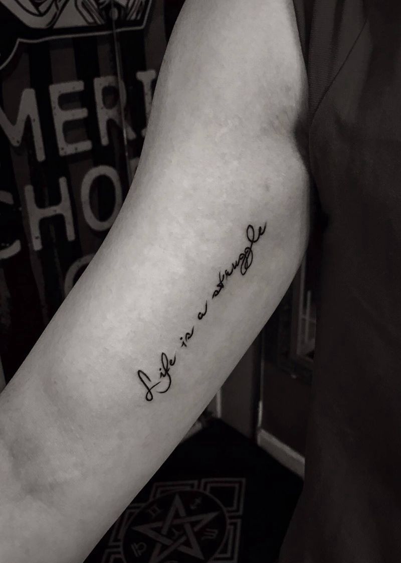 花体英文纹身图片_