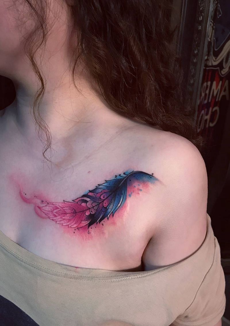 羽毛纹身纹身图片_