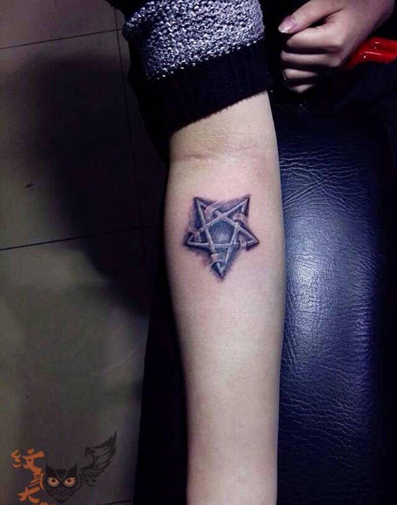 五角星纹身图片_