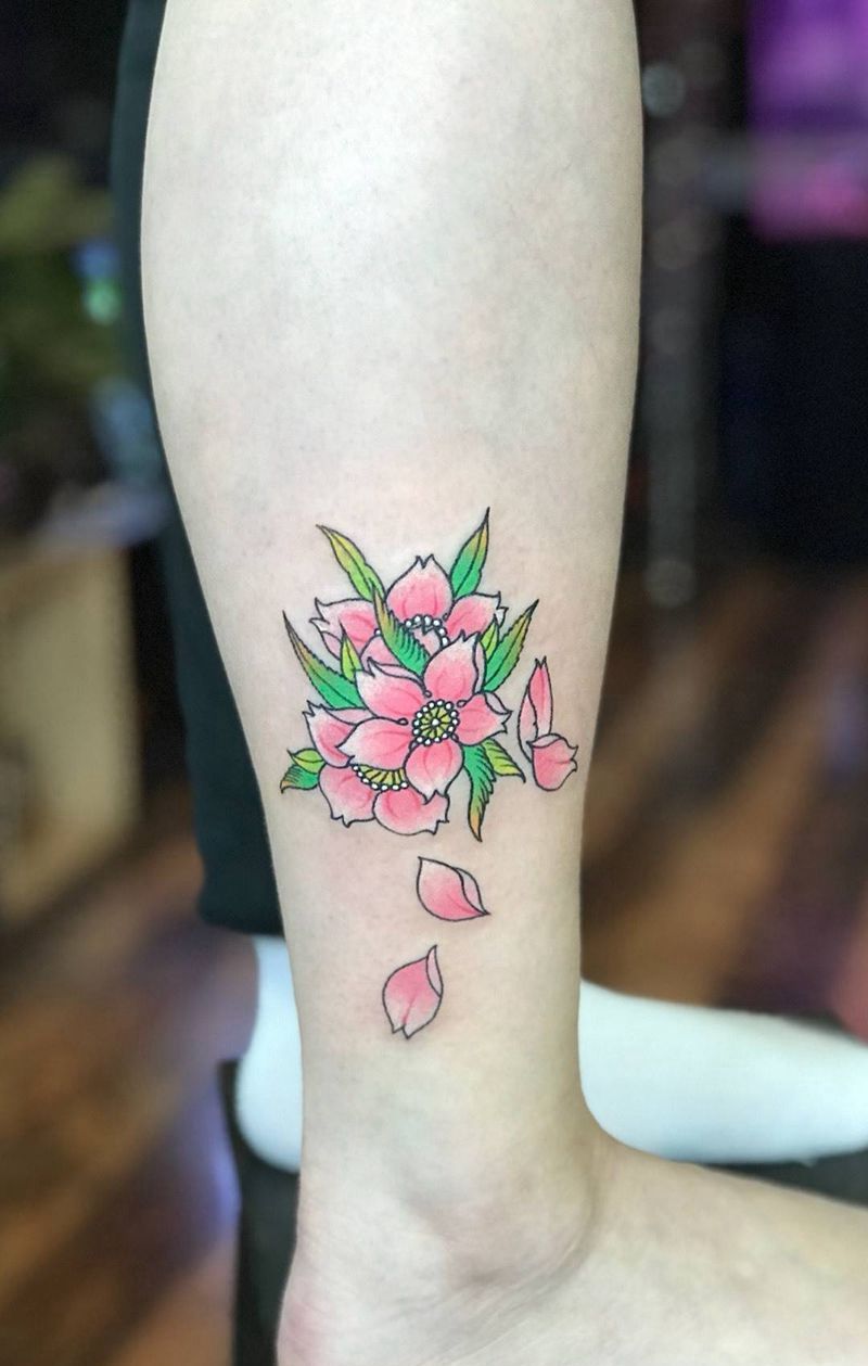 樱花纹身纹身图片_森木刺青纹身图案