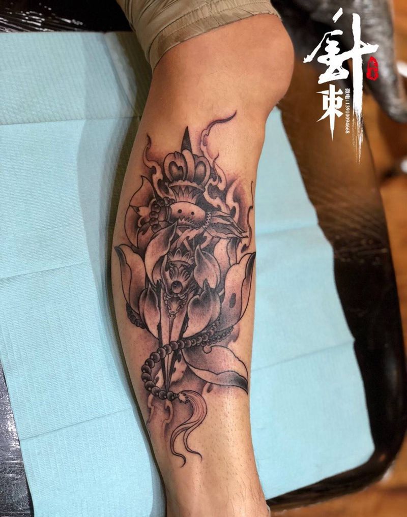 降魔杵纹身图片_