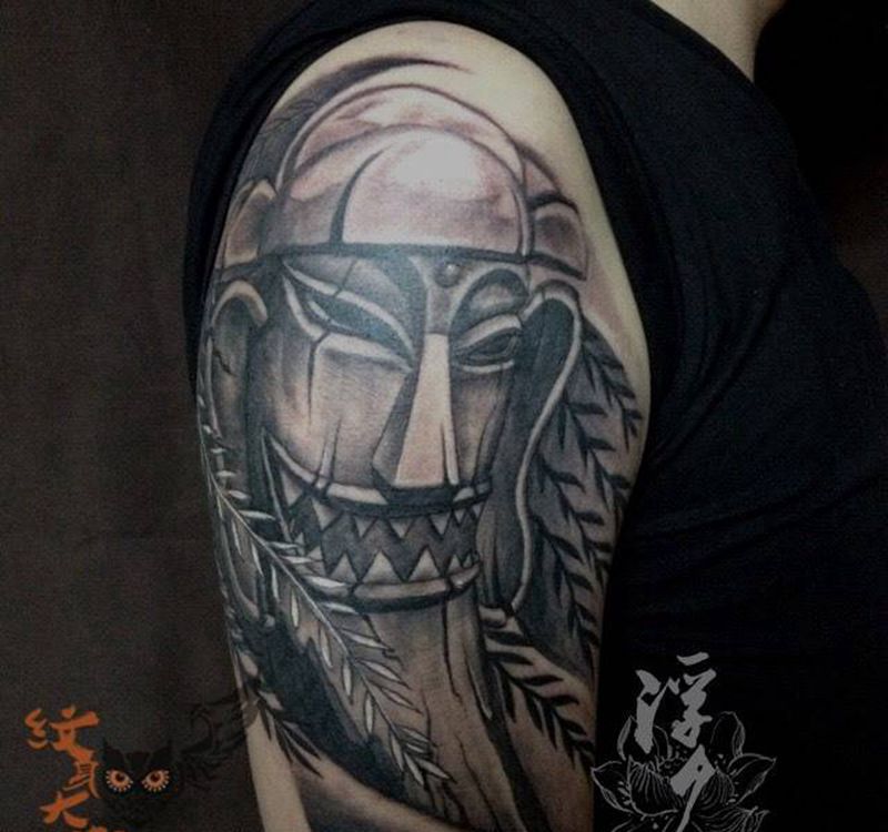 部落写实纹身图片_