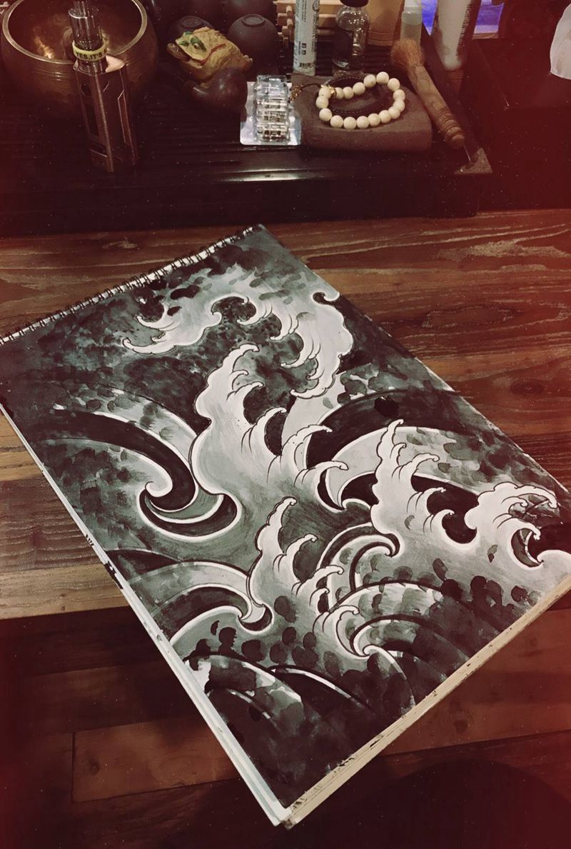 《水浪》纹身图片_