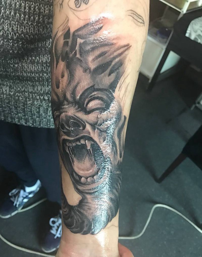 佛与魔纹身图片_