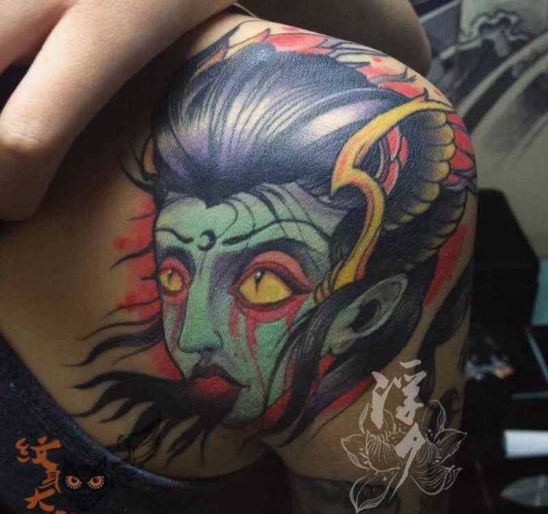 女鬼纹身图片_