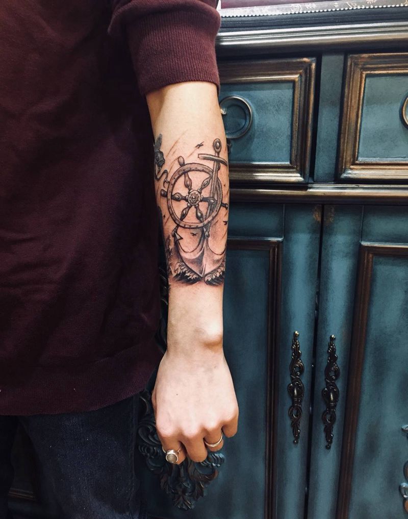 船锚纹身图片_