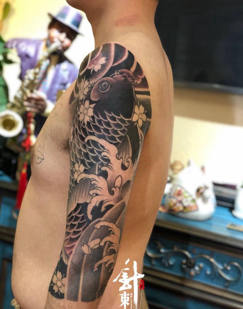 鲤鱼纹身图片_